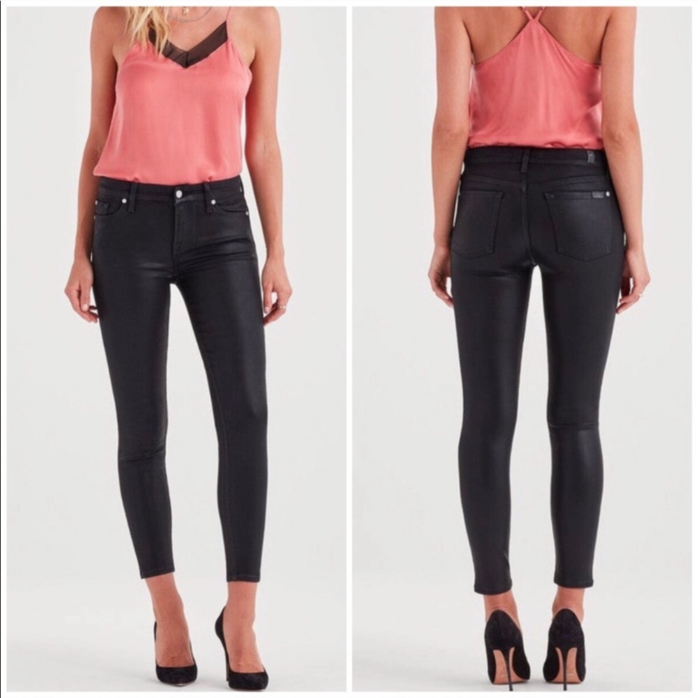 7 for all mankind coated skinny jean